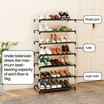 étagère chaussures multi niveaux gris métal moderne réutilisable fixations plastiques porte chaussures