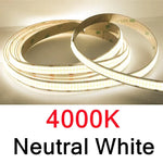 ruban led cob double rangée 24v flexible haute luminosité blanc chaud naturel froid