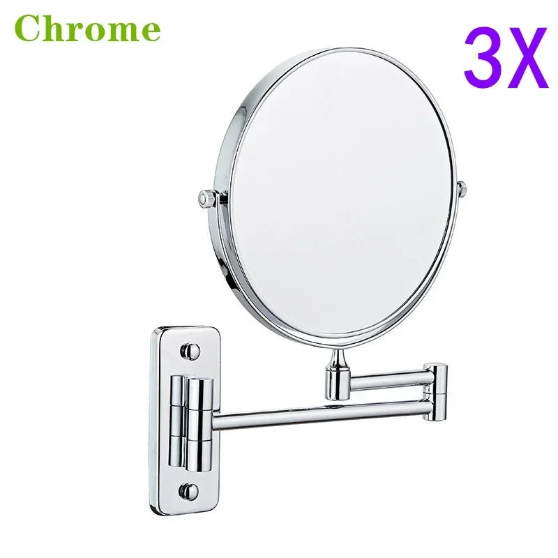 miroir cosmétique noir moderne bras articulé pouces rond sans texte