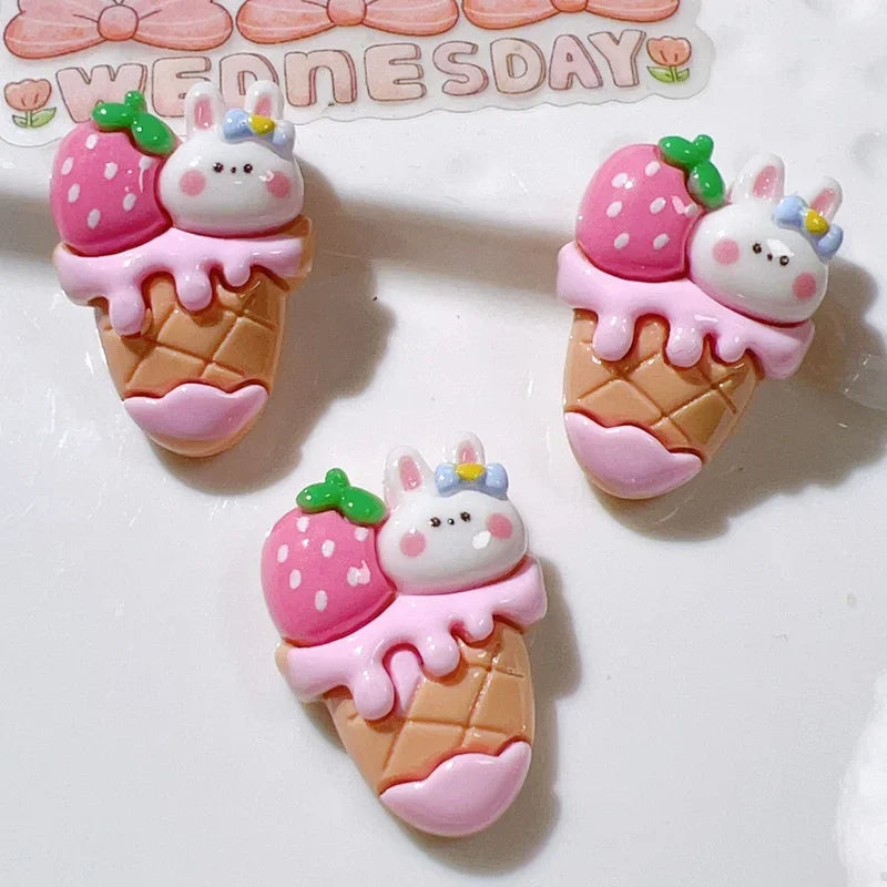 clips cheveux kawaii animaux mignons arc ciel coeurs love floral rose blanc jaune bleu