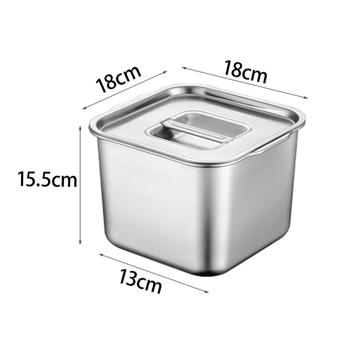 boîte rangement acier inoxydable 18cm poignée moderne épices condiments stockage cuisine