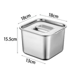 boîte rangement acier inoxydable 18cm poignée moderne épices condiments stockage cuisine