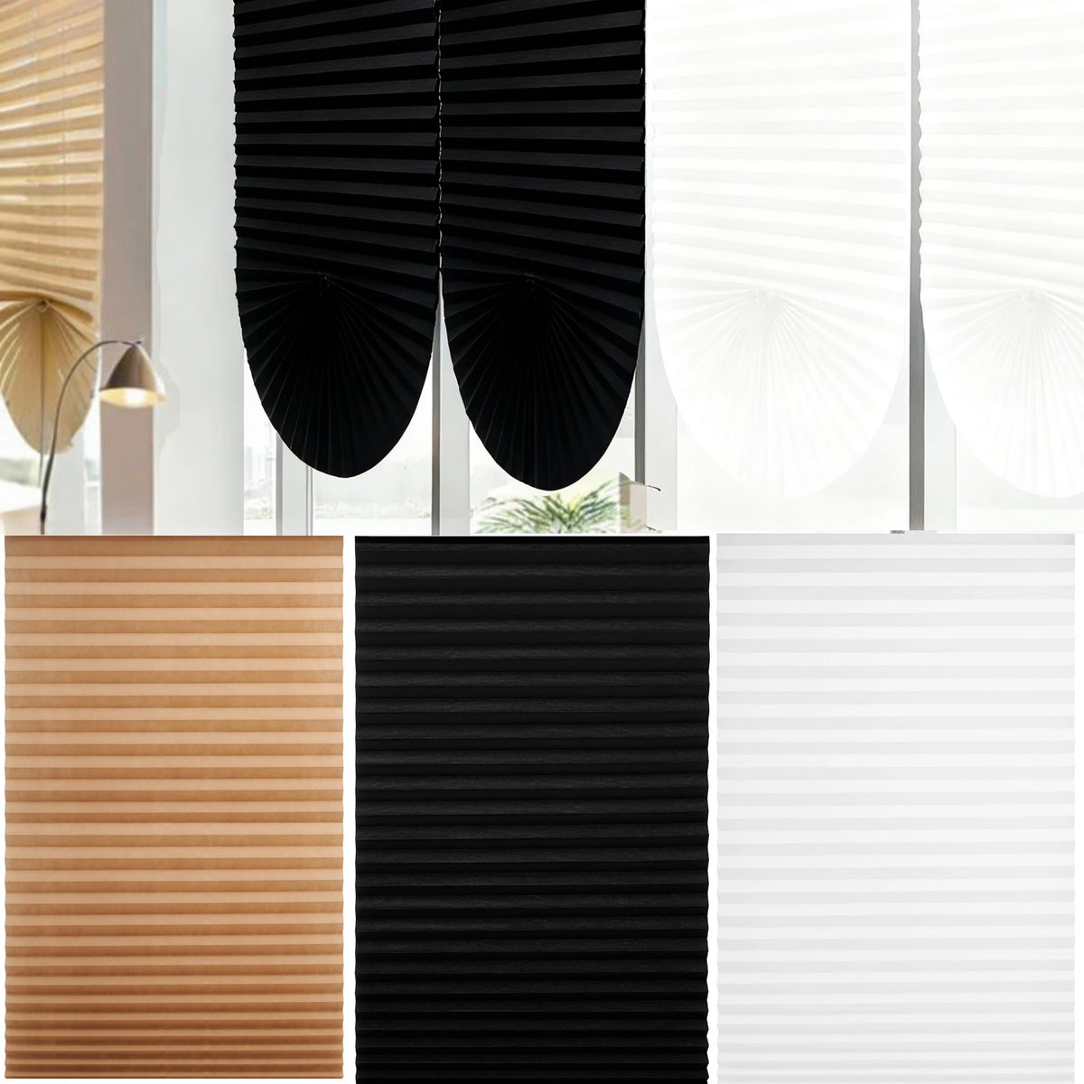 rideau store lamelles adhésif marron noir blanc horizontal moderne chambre salon