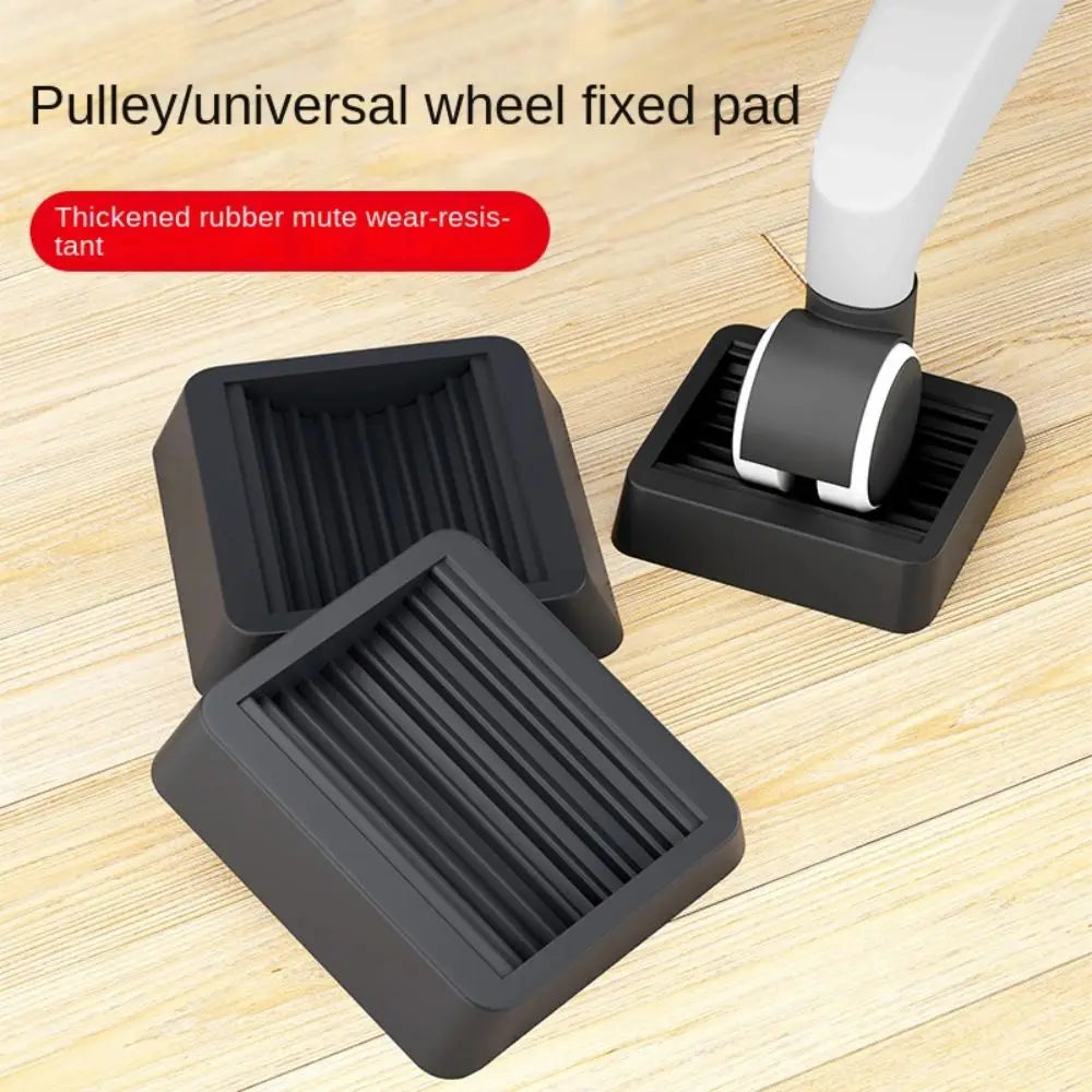 patins anti dérapants noirs roues chaise moderne rainurés anti vibration tapis antidérapants meubles enfants