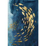 affiches abstraites poissons dorés moderne toile animaux compagne decoration maison salon