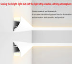 profils lumineux blancs modernes clips aluminium éclairage intérieur led barre surface montée