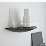 décoration murale étagère bois semi circulaire moderne minimaliste suspension salon chambre