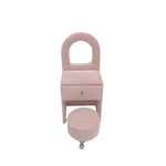 présentoir bijoux velours rose classique canapé fauteuil armoire table d'appoint miroir pvc pieds métalliques