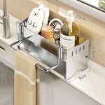 étagère cuisine moderne multifonctionnelle argentée lisse clips fixation minimaliste
