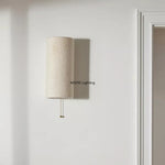 lampe murale moderne beige clair tissu cordon pompon doré chambre entrée étude led 6000k