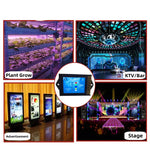 contrôleur led programmable wifi noir 12v 24v 5canaux 20a rgbw cct dim clips lcd