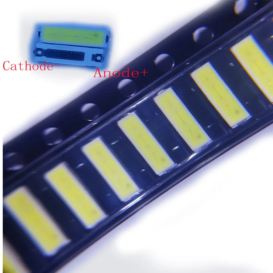 diodes led blanc froid noir jaune clair 7.0*2.0mm électronique cathode anode 500pcs lot