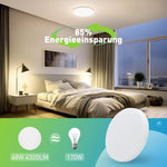 Lampe LED plafonnier moderne blanc opacité plat lisse cuisine chambre éclairage quotidien 15CM 18W