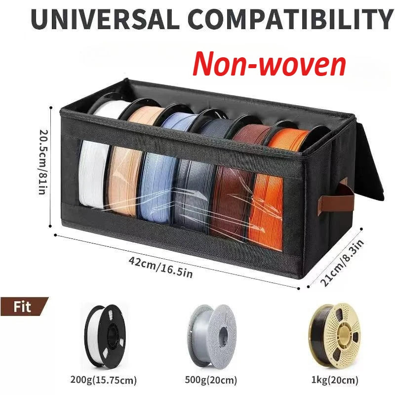 boîte rangement pliable non tissée moderne poignées cuir fermeture glissière filament 3d organisation pratique