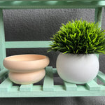 cache pots silicone blanc moderne plateau assorti cache pots beige minimaliste texture lisse