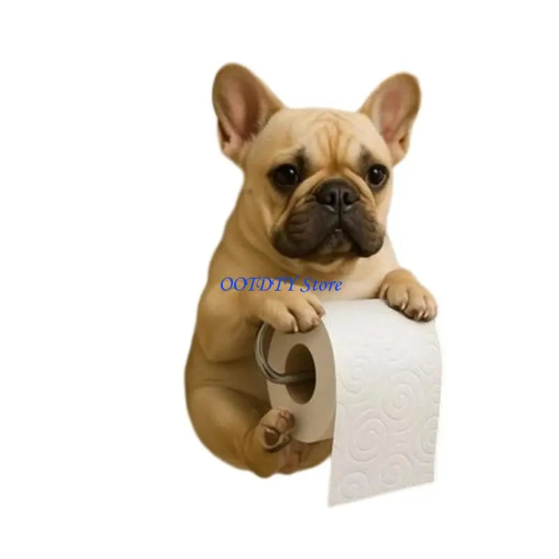 support rouleau papier toilette moderne blanc imprimé spirale clips fixations durable résine