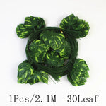 guirlande végétale artificielle feuilles vert naturel decoration extérieure mariage fête thanksgiving christmas party hanging