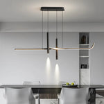 suspension lumineuse moderne pendentif led noir blanc contemporain 120cm 90260v