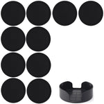 coasters silicone antidérapants antiadhésifs noirs modernes boissons chaudes froides table transparents respectueux environnement