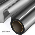 film fenêtre adhésif noir argent moderne protection solaire isolation thermique