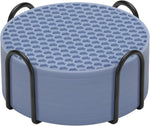 coasters silicone gris moderne antidérapants hexagonaux pack 12pcs tasses chaudes froides respectueux environnement