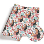 tissu patchwork disney aurora ariel cendrillon mickey bleu vert rose blanc coton 140x50cm