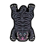 tapis bleu tigre moderne graphique polyester imperméable salon chambre coucher