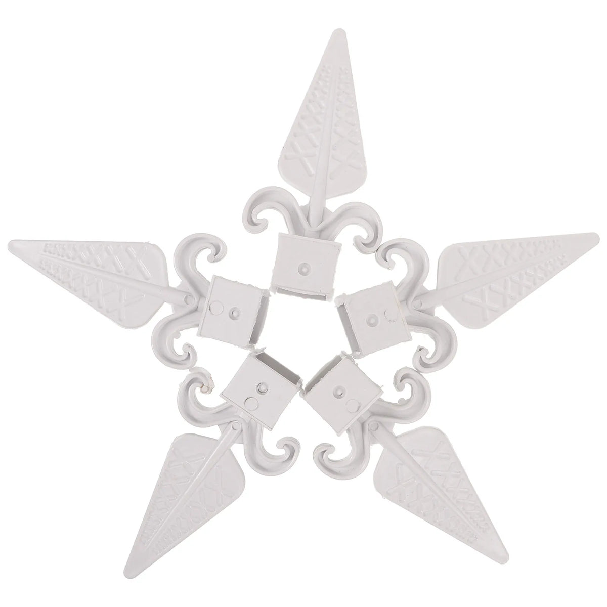 accessoires clôture blanc motif feuilles classique adhésif set deco jardin extérieur ornement fleuri