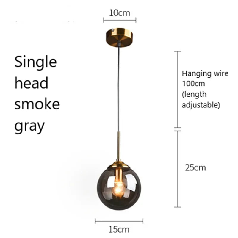 suspension lumineuse transparente moderne ampoule brillante câble noir minimaliste chambre salon étude