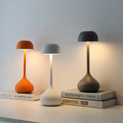 lampe table led rechargeable usb tactile sans fil moderne minimaliste gris orange