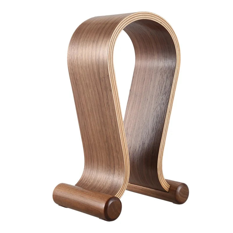 support casque audio bois naturel marron clair moderne minimaliste decoration