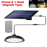 lampe solaire deux têtes noire moderne ip65 led étanche télécommande suspension extérieure