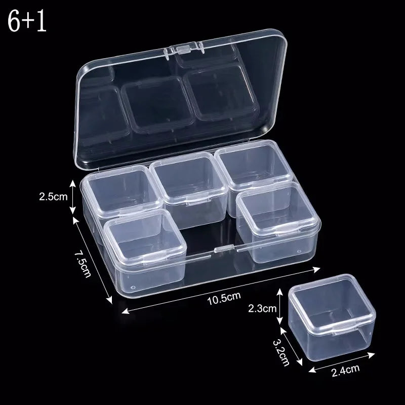 boîtes rangement transparentes modernes clips serrage set 30 compartiments organisation bijoux petits objets