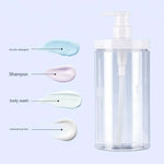 distributeur savon liquide 500 1000 ml pompe bouteille transparent moderne rechargeable