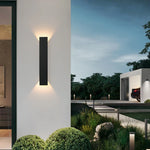 applique murale led moderne noire étanche 18w up down aluminium