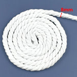 corde coton tressée 5m blanche haute résistance finition enduite rustique franges