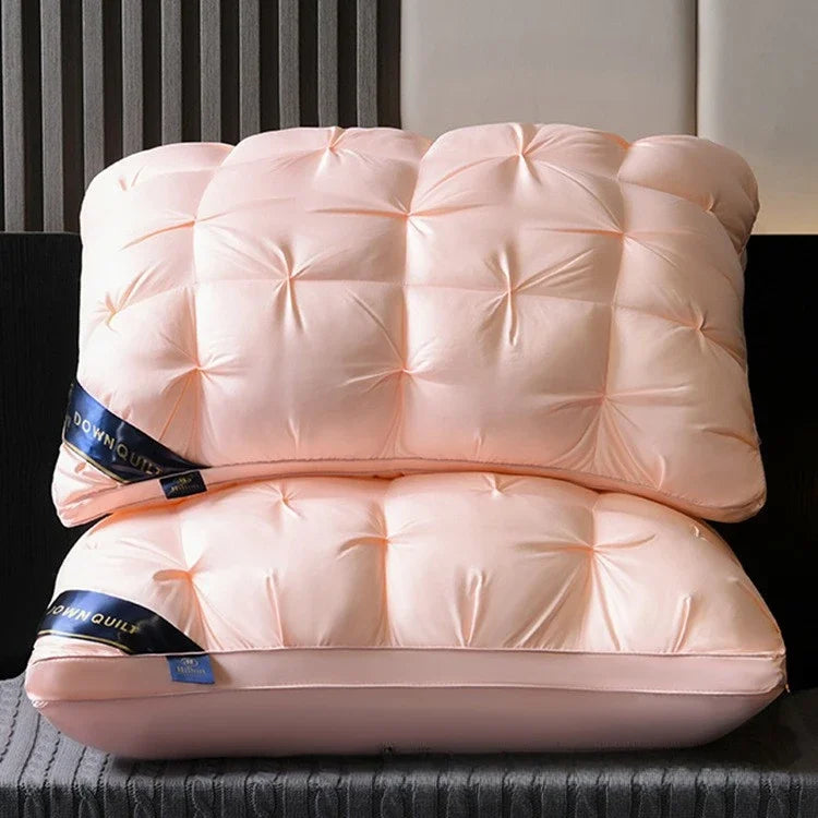 oreiller lit rectangulaire coton blanc motif relief moderne sommeil doux confort