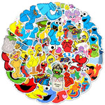 sticker sesame street enfant collection cartoon personnages adhésifs couleur bye zzz wow