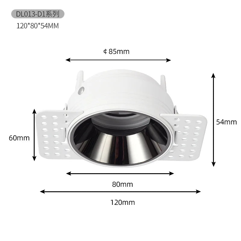 support spot encastré led blanc mat réglable lampe gu10 mr16 moderne