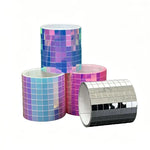 rubans adhésifs décoratifs carreaux miroir violet rose bleu jaune gris modernes rétro