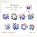 ruban decoratif floral vintage adhesif jaune orange rose violet vert blanc tournesols roses motifs
