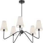 Suspension lumineuse moderne tissu noir blanc abat jour simple minimaliste
