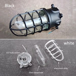 lampe murale industrielle vintage bronze noir gris ampoule e27 verre translucide grille métallique fixée