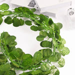 guirlande artificielle feuilles vertes naturelles intérieur décoration maison mariage anniversaire 2.1m 72 feuilles