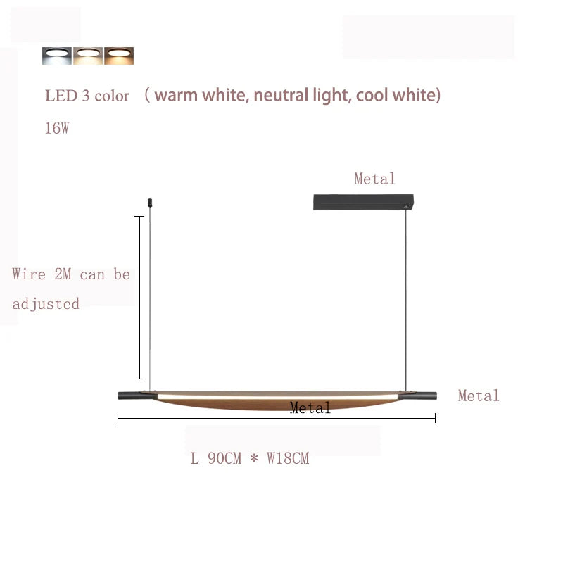 lampe suspendue moderne noire bois naturel texture bois chambre salon étude