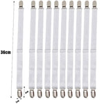 attaches lit clips métalliques couleur noir blanc beige pack 10pcs fixations housse matelas
