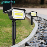 projecteurs solaires extérieurs 72 led lumière blanche ip65 moderne mode d'éclairageurgence piquet