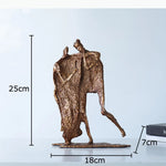 sculpture moderne abstraite bronze noir décoration intérieure contemporain ornement chambre