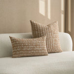 housse coussin géométrique moderne beige marron morroco polyester carré décoration maison canapé chaise voiture