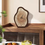 horloge murale moderne imitation bois naturelle rustique minimaliste quartz numerique salon chambre